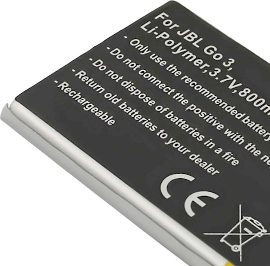 Avizar Replacement Battery Jbl Go 3 Li-polymer 3.7v 800mah 3wh White Black