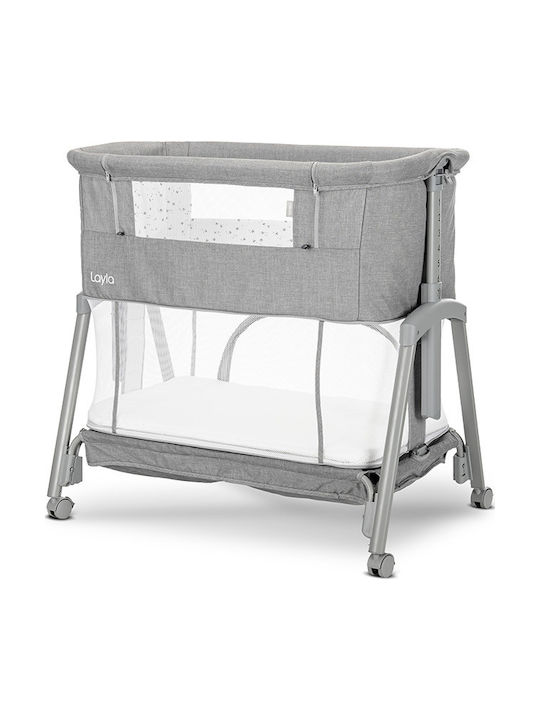 Lorelli Cradle with Mattress and Wheels Gray