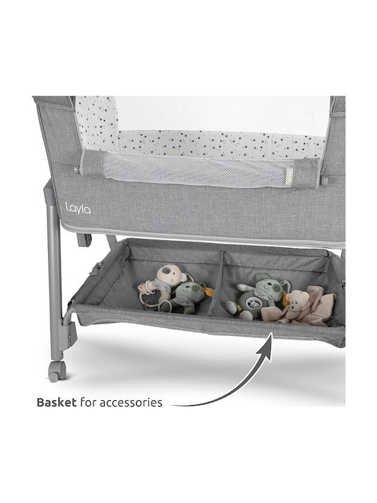 Lorelli Cradle with Mattress and Wheels Gray