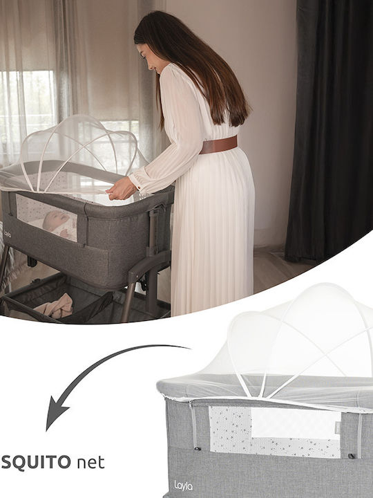 Lorelli Cradle with Mattress and Wheels Gray