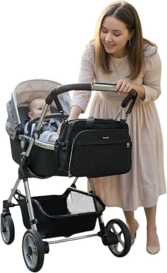 Lequeen Shoulder/Hand Diaper Bag Gray