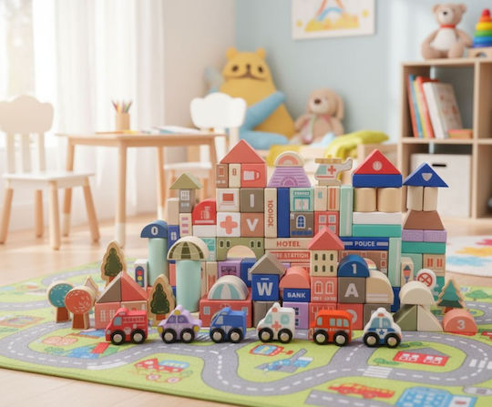 Joyland City Wooden Building Blocks for 3+ Years