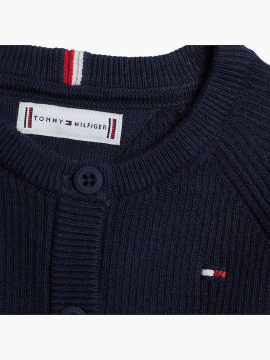 Kids Cardigan Knitted Dark Blue Essential