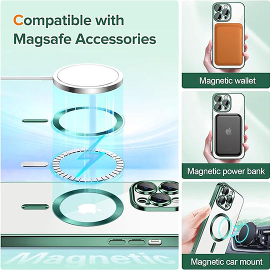 Techsuit Luxury Crystal Umschlag Rückseite Transparent (iPhone 12 Pro Max)