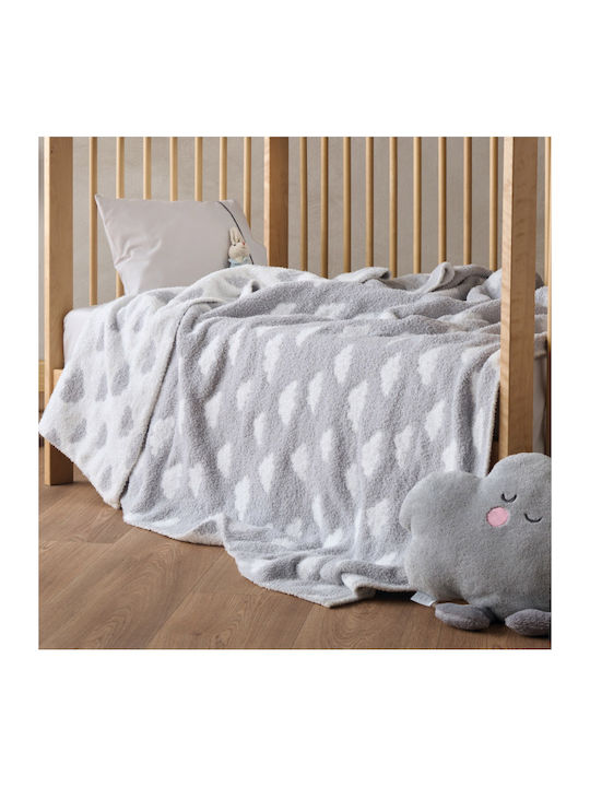 Kentia Blanket Nursery Swaddling Blankets Esperos Knitted Gray Grey 75x100cm