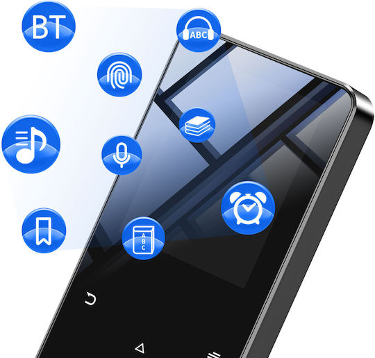 Avizar 16 Gb Touchscreen Mp3 Player Music Video Bluetooth 20-hour Battery Life Black