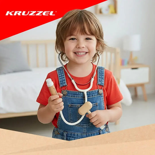 Kruzzel Kids Medical Set Made of Wood for Ages 3+ 24pcs