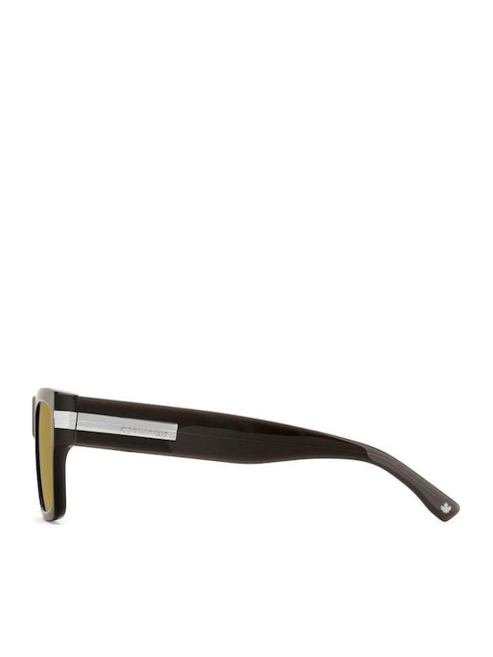 Dsquared2 Unisex Sunglasses with Brown Horn-Rimmed Frame and Brown Lenses D2 0198/S 09Q
