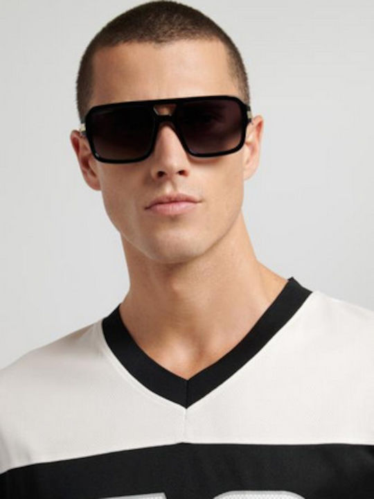Dsquared2 Unisex Sunglasses With Black Horn-Rimmed Frame And Black Lens D2 0197/S 807
