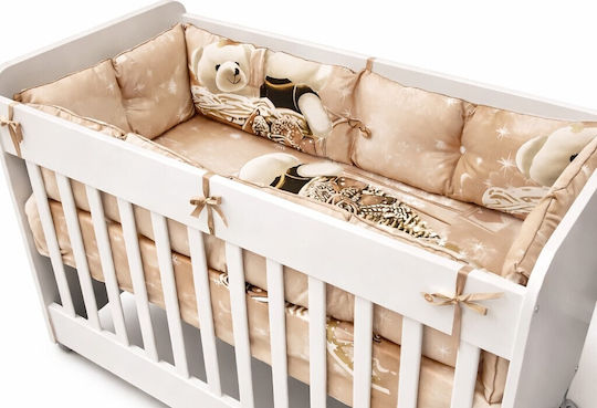 Beboulino Crib Bumpers Classic Inside Beige Dreams 70x140cm
