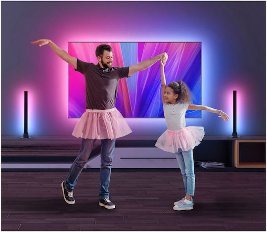 Avizar Smart LED-Streifen TV Wi-Fi Sprachsteuerung 2 Seitenmodule Schwarz