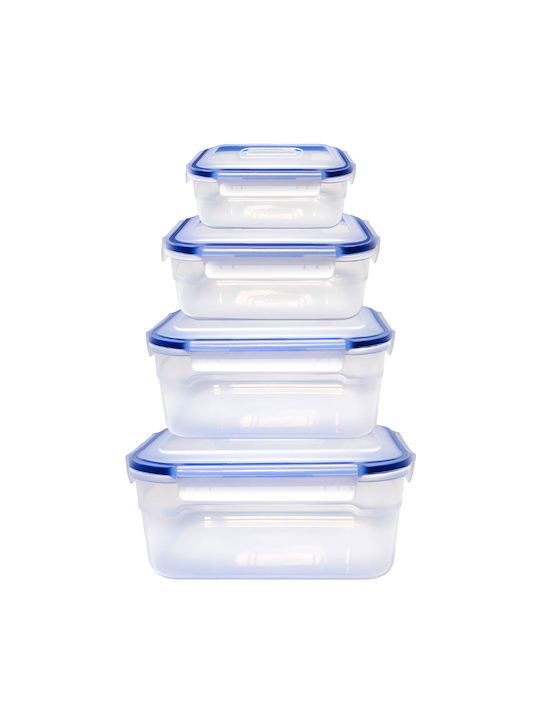 Cheffinger Set 4 Compact Stackable Storage Boxes Sienna