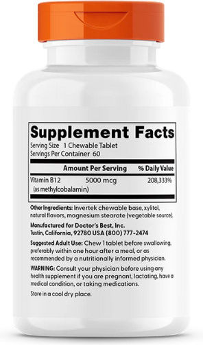 Doctor's Best Fully Active Витамин за здравето на Нервната система Mixed Berries 60 Таблетки