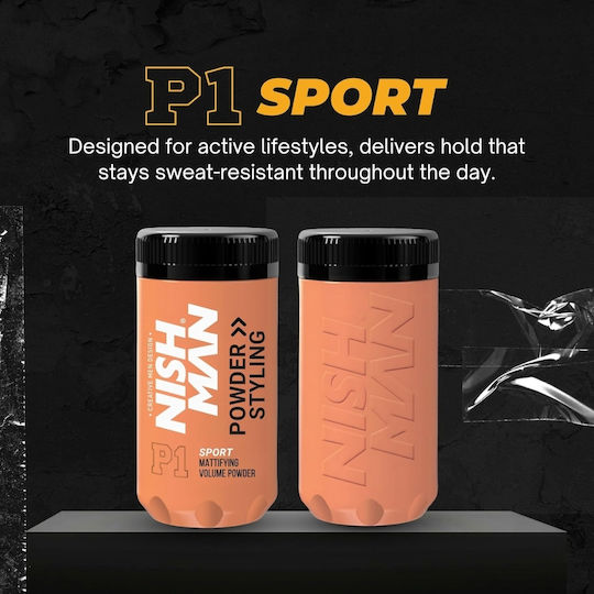 Nishman Mattierende Haarstyling-Puder Volumen Puder P1 Leichte Halt Sport