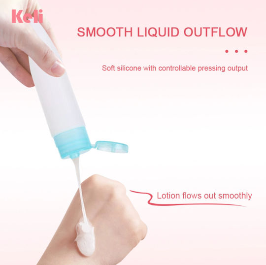 Keli Beauty Travel Bottles Σετ 2τμχ Ροζ – Μπουκαλάκια Ταξιδιού Σιλικόνης Καλλυντικά & Υγρά