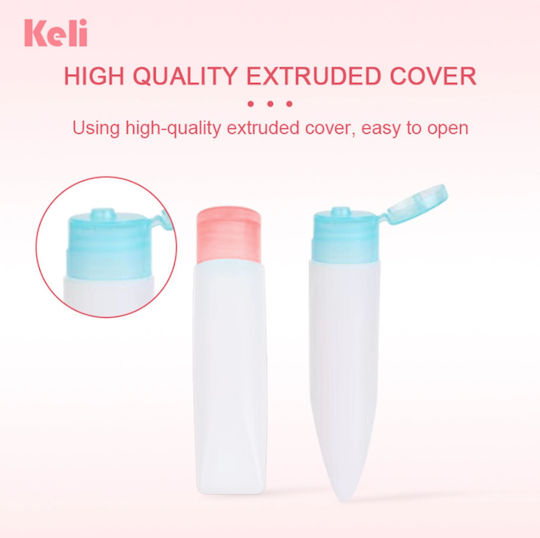 Keli Beauty Travel Bottles Σετ 2τμχ Μπλε – Μπουκαλάκια Ταξιδιού Σιλικόνης Καλλυντικά & Υγρά