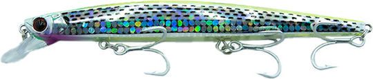 Rizor Jerky Minnow 140s 24g – Τεχνητό Minnow 14cm Τρεις Σαλαγκιές St-46 No4 Μακρινές Ρίψεις Ρεαλιστική Πλεύση #07 Flash Yellow