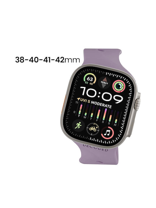 Decoded Ares Splice Band Apple Watch 38 To 42mm In Silicone Purple