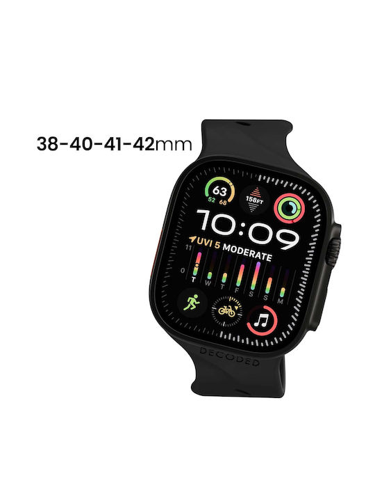 Decoded Ares Splice Silicone Band Apple Watch 38 To 42mm Black