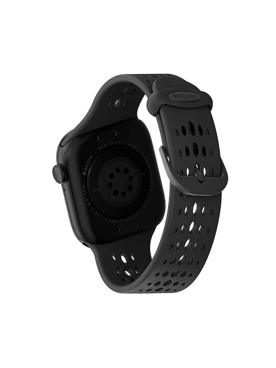 Decoded Ares O Band Apple Watch 38 To 42mm In Silicone Black