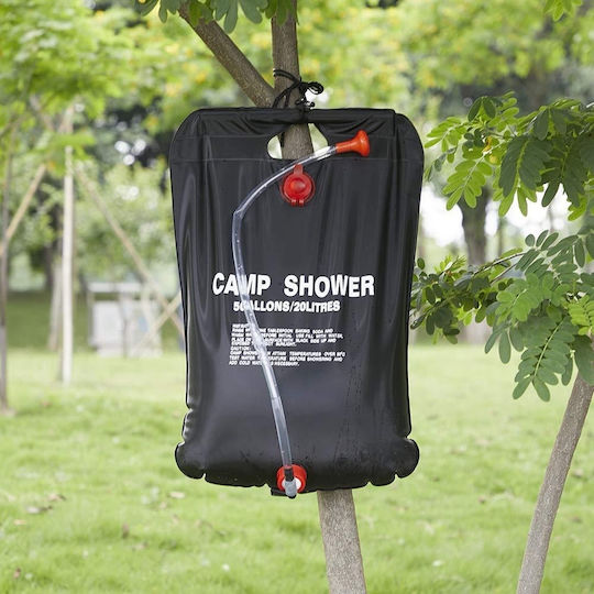 Black 20l Solar Shower Camping Beach