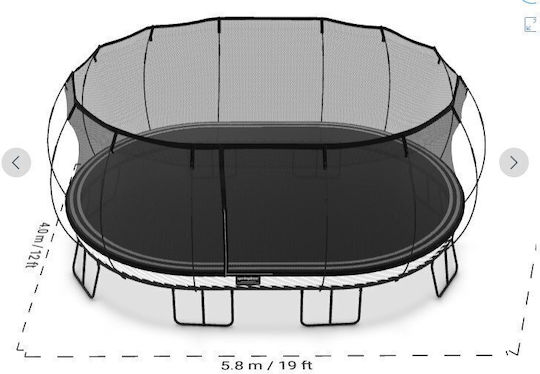 Springfree Jumpo Oval Батути На Открито 570x380см с Предпазна Мрежа