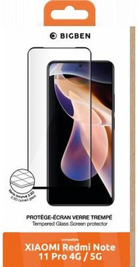 Bigben Connected Tempered Glass Screen Protector Xiaomi Redmi Note 11 Pro Smudge Proof 2.5d Transparent Black