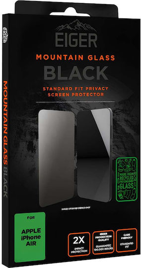 Eiger Screen Protection Tempered Glass Iphone Air Anti-spy Transparent Black