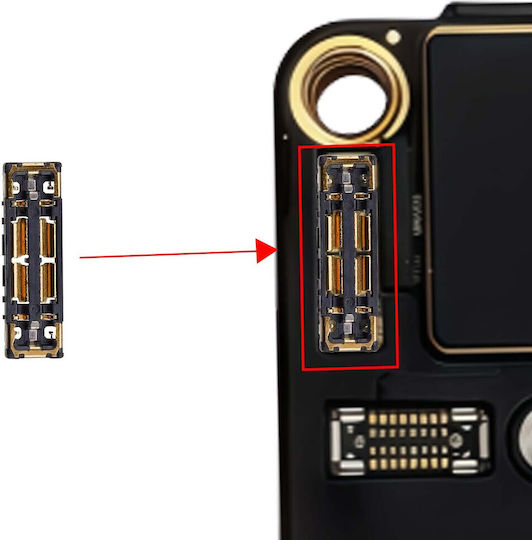 Clappio Battery Fpc Connector Iphone 16 Pro 16 Pro Max 4 Pins Black