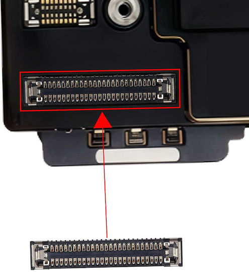 Clappio Charging Fpc Connector Compatible Iphone 16 Pro 16 Pro Max 50 Pins Black