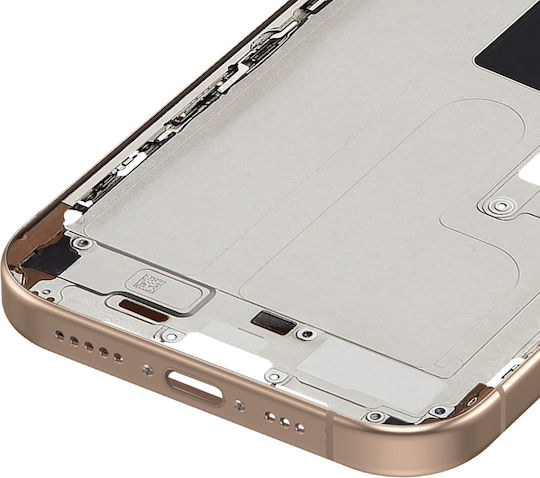 Clappio Zentrale Chassis Kompatibles iPhone 16 Pro Präzise Sicherer Sitz Gold