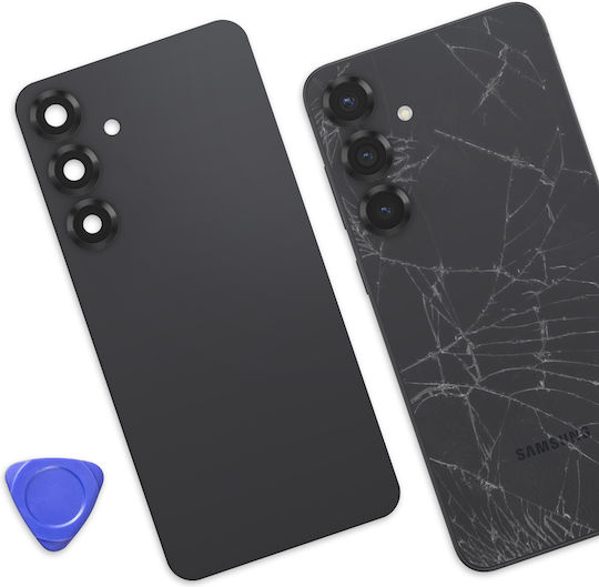 Clappio Капак За Смяна Galaxy S25 Плюс С Вградено Лепило Черен