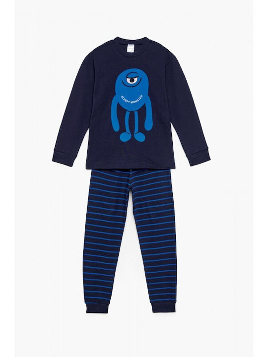 Pretty Baby Παιδική Πιτζάμα Χειμωνιάτικη Navy Μπλε