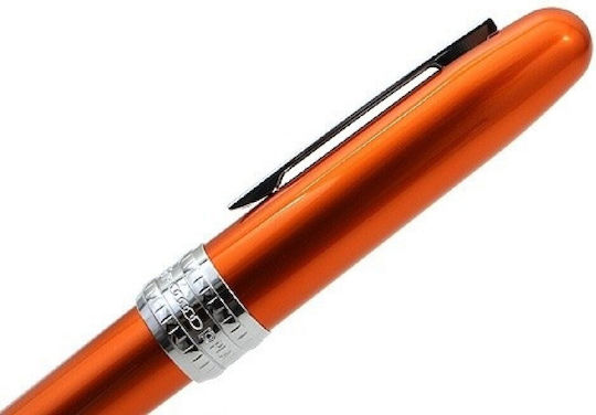 Platinum Plaisir Πένα Γραφής Medium Πορτοκαλί από Αλουμίνιο με Πορτοκαλί Μελάνι