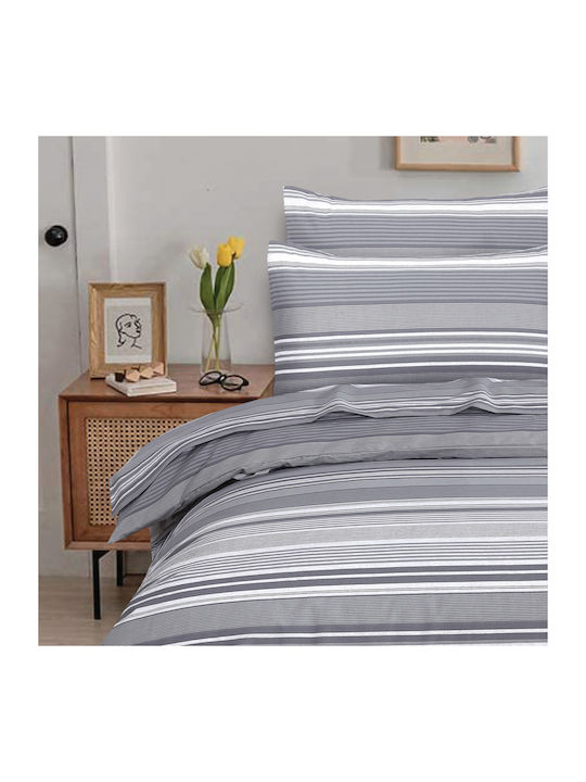 Casa Colori Duvet Cover Cotton Double 200x240 Stripes