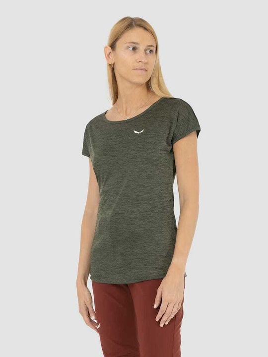 Puez Γυναικείο Αθλητικό T-shirt Fast Drying Πράσινο