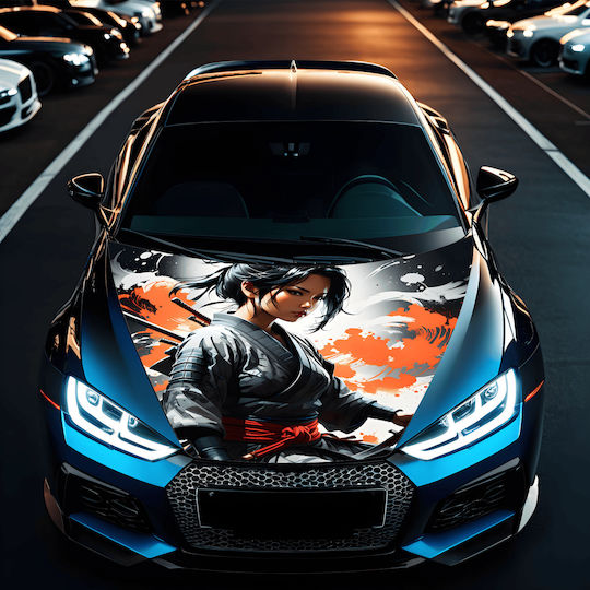 Folie Capotă Auto "hood Art" Rezistentă Exterior Mărime S 150 X 110cm Cod Avx-capota-005s