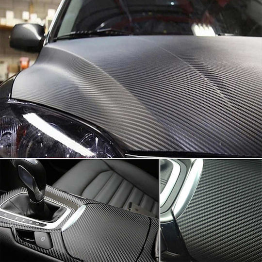 Bandă Autocolantă Auto 3D Carbon Negru 3m X 1,27m