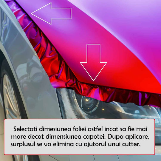 Folie Capotă Auto Hood Art Rezistentă La Intemperii Mărime L 180 X 130cm Cod Avx-capota-001l