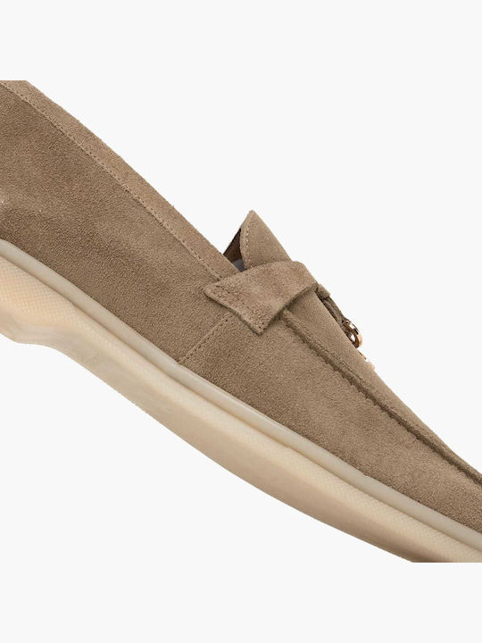Δερμάτινα Γυναικεία Loafers σε Πράσινο Χρώμα
