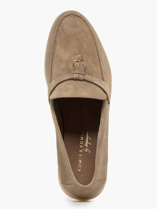 Δερμάτινα Γυναικεία Loafers σε Πράσινο Χρώμα