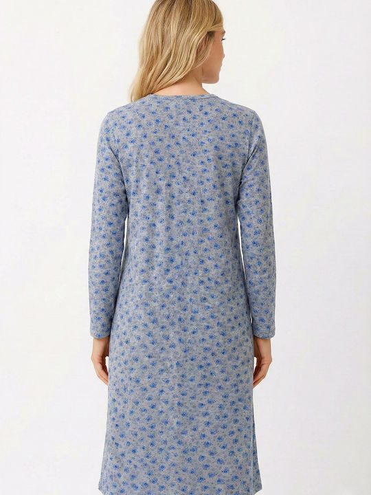 Alina Winter Damen Nachthemd Gray