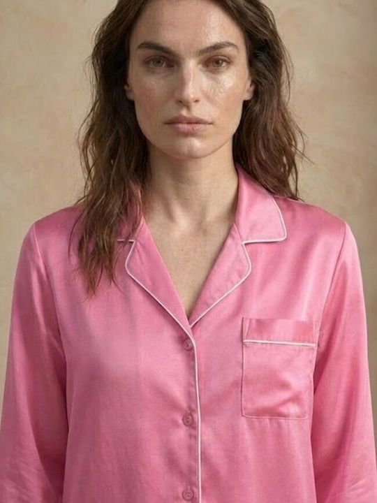Zizo Winter Damen Pyjama-Set Bubblegum Ροζ