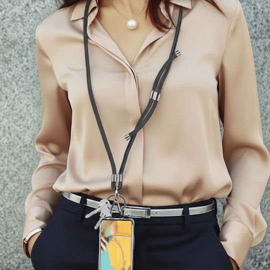 Jaym 150cm Nylon Neck Strap Smartphone Universal Mount Black