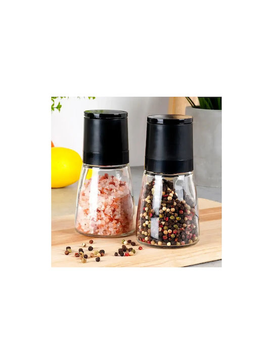 Vilde Set Manual Spice Mills Made of Glass 13.3cm 2 Pieces