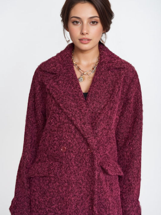 Curly Women's Bordeaux Coat