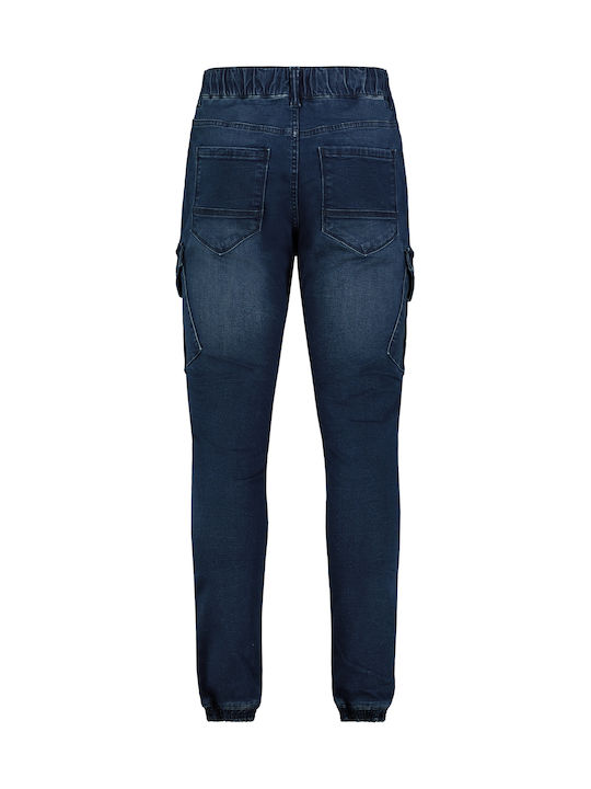 Ανδρικό Παντελόνι Τζιν Cargo Dark Blue