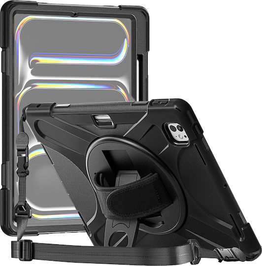 Mw Ipad Pro 13" Polybag Case Rotating Handle Shoulder Strap Black