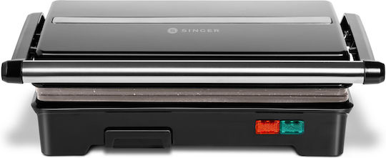 Singer Piano Black Τοστιέρα με Αντικολλητικές Κεραμικές Πλάκες για 2 Τοστ 750W Μαύρη