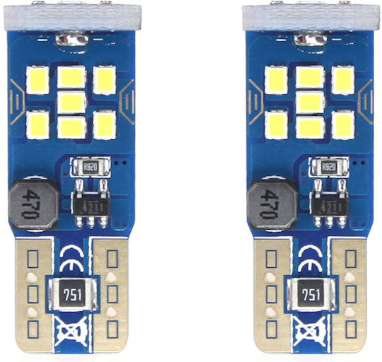 Alista Home Lămpi Autoturismului T10 / W5W Canbus LED Alb 12-24V 1buc